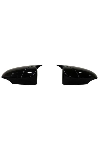 ideal STORE Set of 2 idealSTORE BATMAN type Mirror Covers for Toyota CHR 2016->, Piano Black color - Black Luc