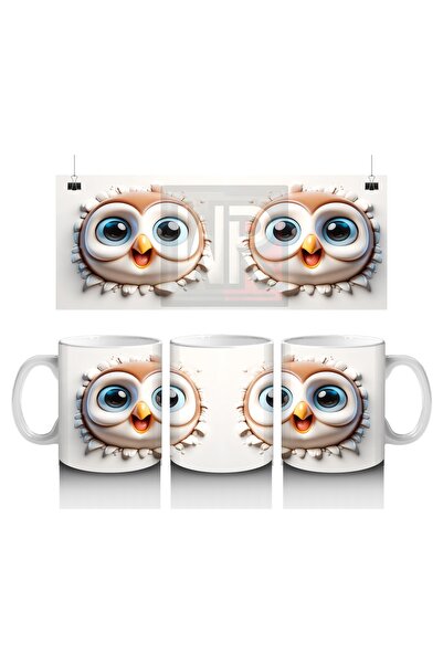 Luluyen Pair of Owl Couple Mug Cups That Make Children Love Milk