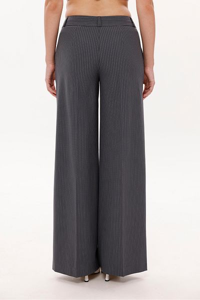 LA PANTE Front Buttoned Striped Straight Stitched Palazo Pants