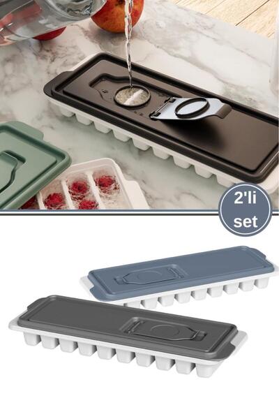 12den 2 Adet Kapaklı Çubuk Bölmeli Buzluk, 10 Bölmeli Çubuk Model Çikolata ve...