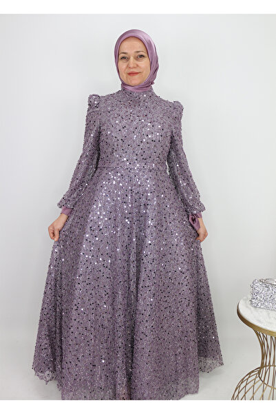 setri 4457 ABİYE ELBİSE ÖNÜ VE ARKASI BOYDAN BONCUK İŞLEMELİ KOL UÇLARI KURDALE MİDİ BOY TASARIM ABİYE EL