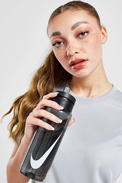 Nike Recharge Straw Pipet Bottle 24 Oz 0,71LT BPA Free BPA içermeyen Pipetli Suluk Siyah