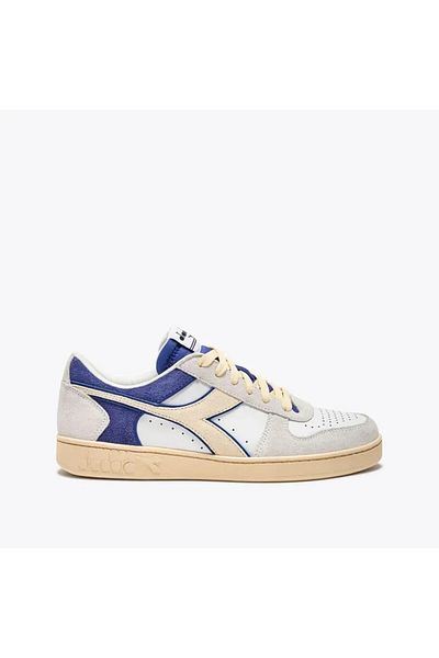 Diadora Magic Basket Low Suede Leather Men's Gray Sports Shoes - 501.178565-C5753