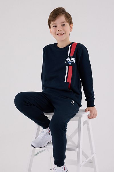 U.S. Polo Assn. Комплект спортен екип от 2 части за момчета с лиценз