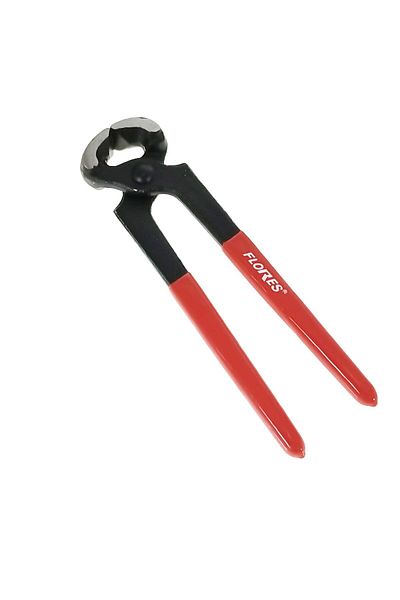 flores Nail puller, forged steel, with insulated handle, Flores 10100, 205x55x20mm, black with red