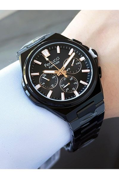 Ferrucci Men's Functions Active Metal Cord Wrist Watch