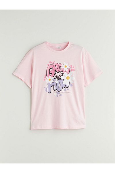 LC Waikiki Νέα σεζόν Crew Neck Girl's Tisort - S5QE05Z4
