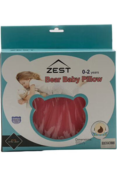 Zest Memory Foam Head Shaping Pillow for Newborns – Ergonomic Support, Red, 25x22x4cm