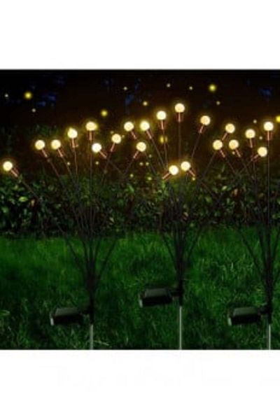 Blusmart Lampă solară 6 bulbi, set 2 buc