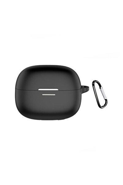 Gpack Xiaomi Redmi Buds 6 Pro uyumlu Kılıf Mat Kancalı Silikon SF13 Siyah