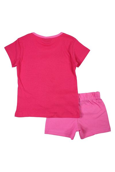 Stitch Children's short-sleeved pajamas, 100% cotton, pink, Happy, Stitch
