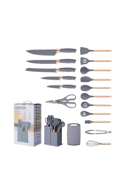 OEM Set 19 ustensile de bucătărie, Gri