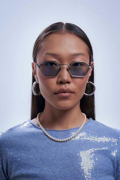 Bilge Karga Vhalen Silver Blue Sunglasses