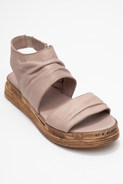 LuviShoes Lunas Stone Genuine Leather Side Zipper Women's Sandals