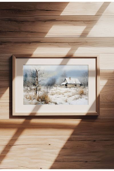 21mxm Imprimeu digital pe pânză, peisaje rurale și naturale, decor rustic pentru perete