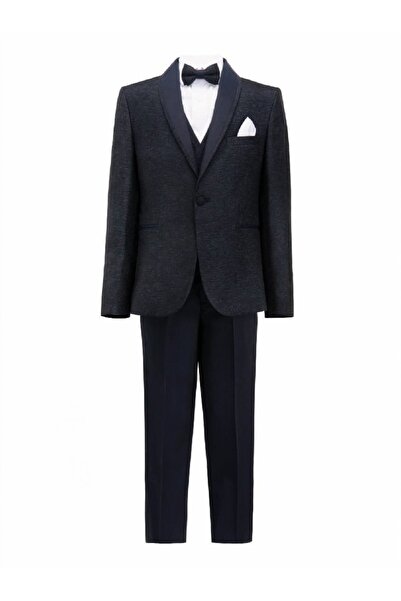 DMB BOYS & GIRLS Model smoking 5 piese Costum de mire pentru băiat cu papion