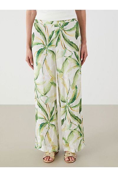 LC Waikiki New Season Women's Floral Pants with Elastic Waist - S5Nh89Z8