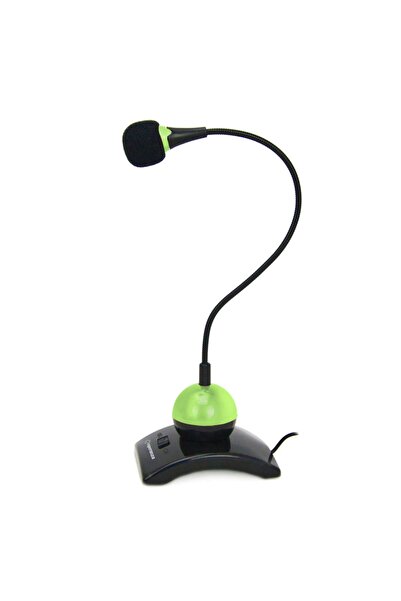 ESPERANZA Microfon PC cu braț flexibil de 18 cm și buton de pornire, Esperanza Chat, conector jack de 3,5 mm