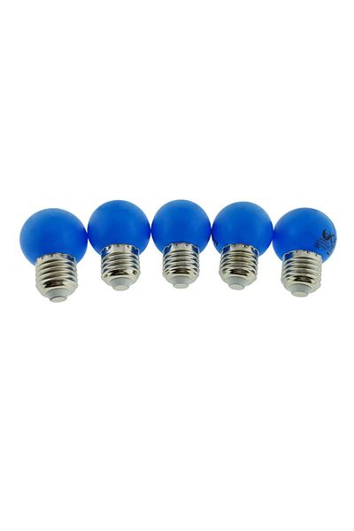 Forever Set de 5 becuri LED, E27 G45, Forever Light 86285, 2W, unghi larg 360°, albastru