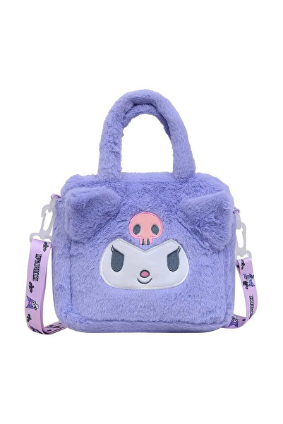 zeynobella Sanrio Kuromi Χαριτωμένη βελούδινη τσάντα ώμου για κορίτσια