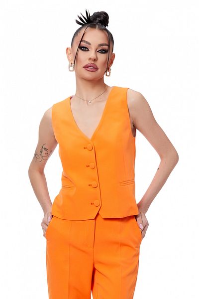 Atmosphere Fashion Short orange vest