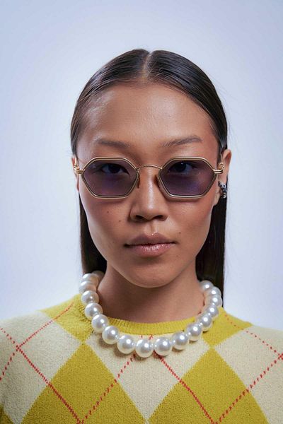Bilge Karga Vhalen Gold Blue Sunglasses