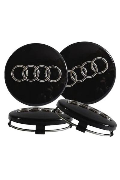 KYD Set 4 capace roți 60 mm, Negru, Audi A3, A4, A5, A6, A7, A8, Q3, Q5, Q7 pentru jante aliaj