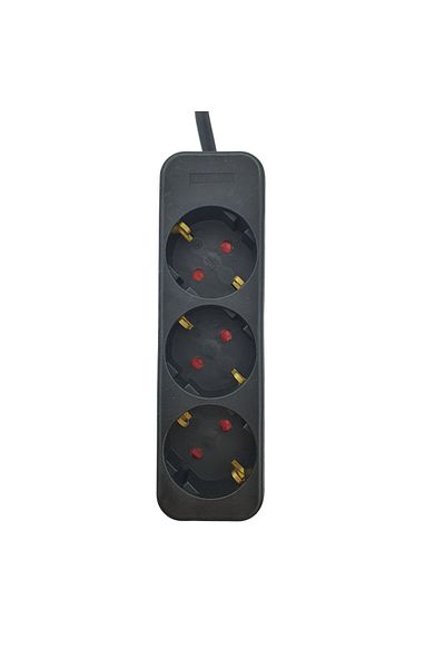 Lanberg Extension cord with 3 schuko sockets, Lanberg 42923, length 1.5 m, 2300W, protective contact, black