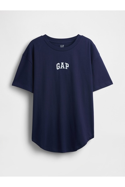 GAP Kadın Lacivert Arch Gap Logo T-Shirt