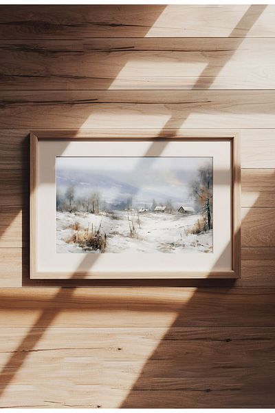 21mxm Imprimeu digital pe pânză, peisaje rurale și naturale, decor rustic pentru perete