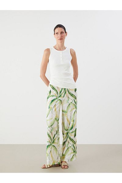 LC Waikiki New Season Women's Floral Pants with Elastic Waist - S5Nh89Z8