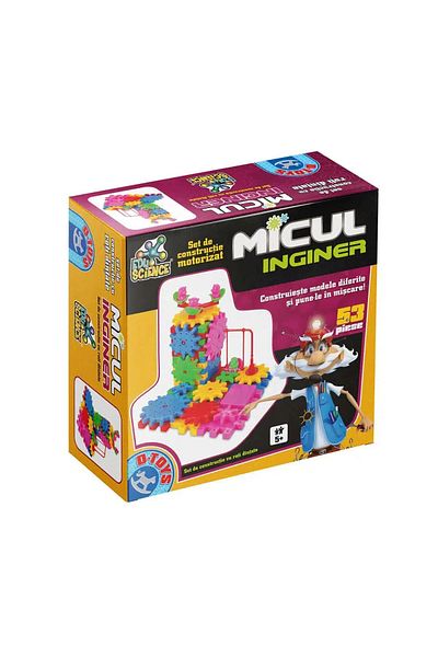 D-Toys Micul Inginer – 53 piese – Set de construcție motorizat – Joc EduScience