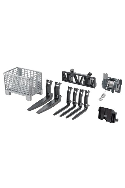 Bruder Accesorii Incarcator Frontal 02318: Paleta, Troliu Si Furci