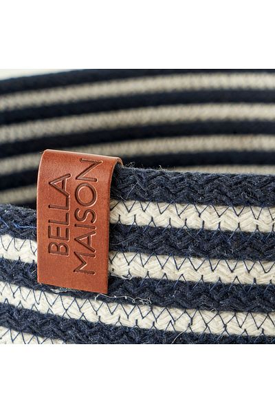 Bella Maison Καλάθι με άχυρο Valesa από 100% βαμβάκι Navy Blue (21x21x23 cm)