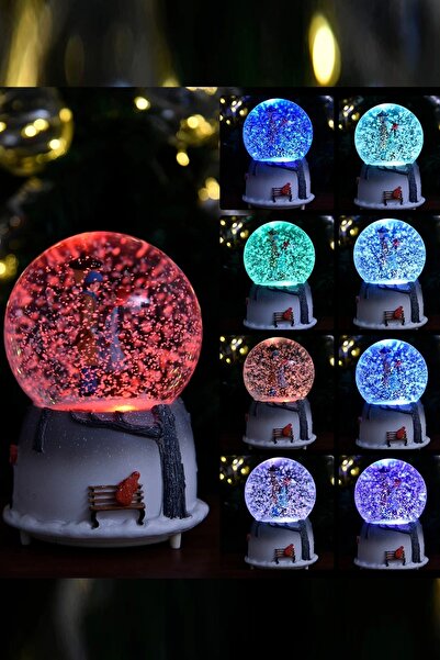 hediyeofisi Sevgili Aşıklar Temalı Kar Küresi Müzikli Işıklı Sevgiliye Hediye