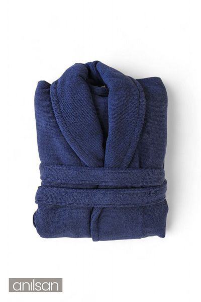 Anılsan Halat de baie 100% bumbac bleumarin - Halat de baie Shalyaka Hotel, Ideal pentru Spa, Potrivit pentru uz zilnic