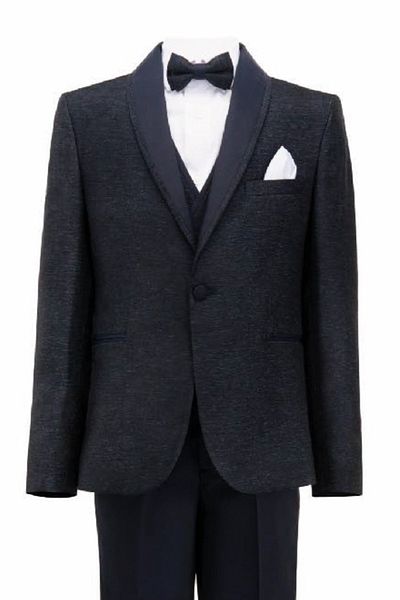 DMB BOYS & GIRLS Tuxedo Model 5 Piece Groom Suit Boy's Suit with Bow Tie