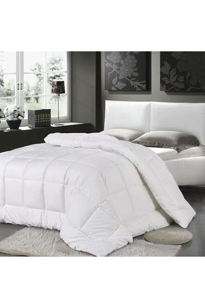 RAHALIFE HOME SOLUTION Soft Solid King Size Duvet – 220x240cm, White Microfiber Comforter for All Seasons