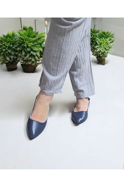 GokceKundura06 Women's Real Leather Back Open Tassel Design Home, Office Ballet Flats