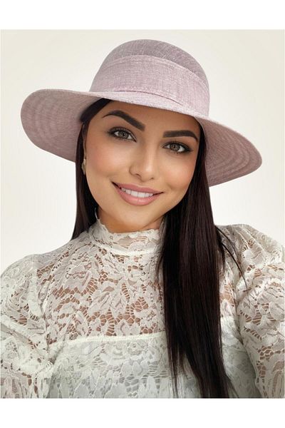 Confortino Luxury linen sun hat with bow - ONE SIZE, ADJUSTABLE