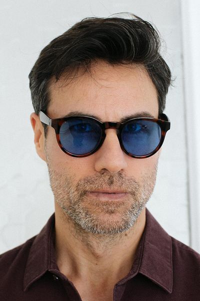 Bilge Karga Glenen Leopard Blue Men's Sunglasses