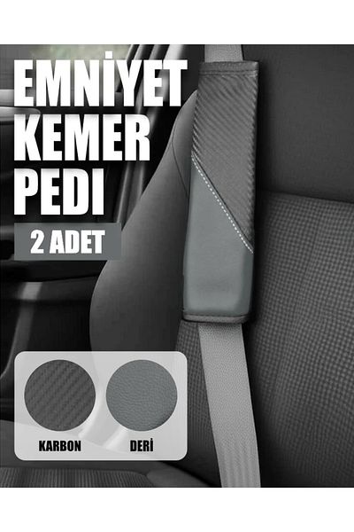wimbledon Comfortdrive Seat Belt Pad Set - Neck and Shoulder Protector Belt Pad 2 Pack Black Smoked