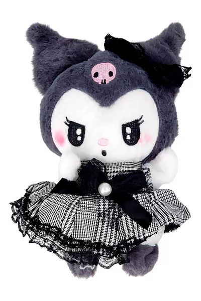 MOAWAVE Plush toy, Kuromi type from the Hello Kitty Sanrio series, size 20cm, white/gray color MOAWAVE™