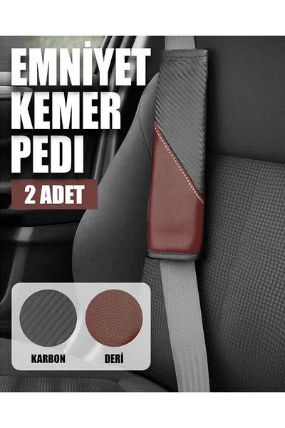 wimbledon Comfortdrive Seat Belt Pad Set - Neck and Shoulder Protector Belt Pad 2 Pack Black Burgundy