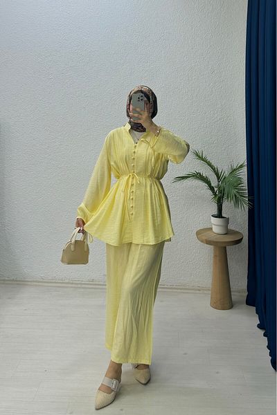 lurex moda Binding Detailed Set with Buttons