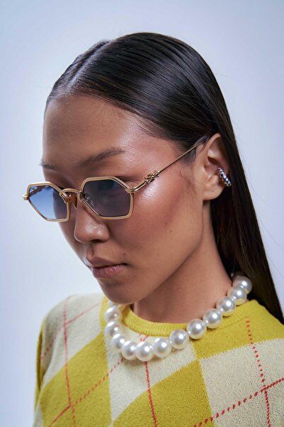 Bilge Karga Vhalen Gold Blue Sunglasses