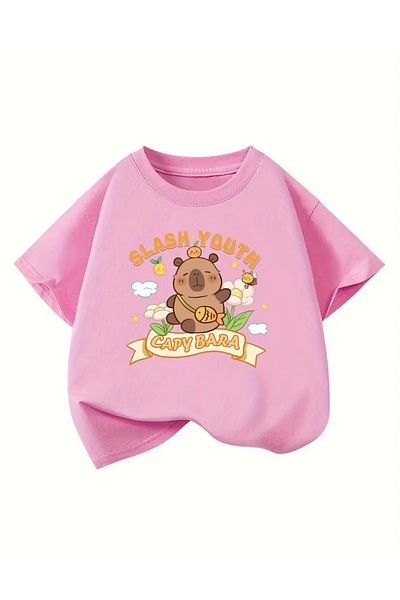 Touz Moda Capybara Kids Design Unisex Oversize T-Shirt