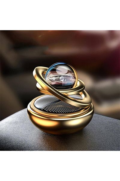 SMARTECH Car Perfume Diffuser or Room, 4 Included Scents, Rotating Planet Globe, Golden Galaxy