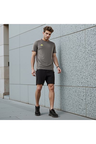 Kappa Kappa Logo Print Shorts with Mesh Accent