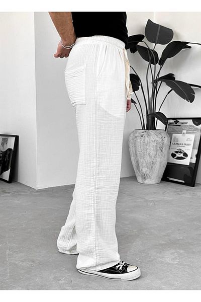 oraystore Muslin Fabric Baggy Pants